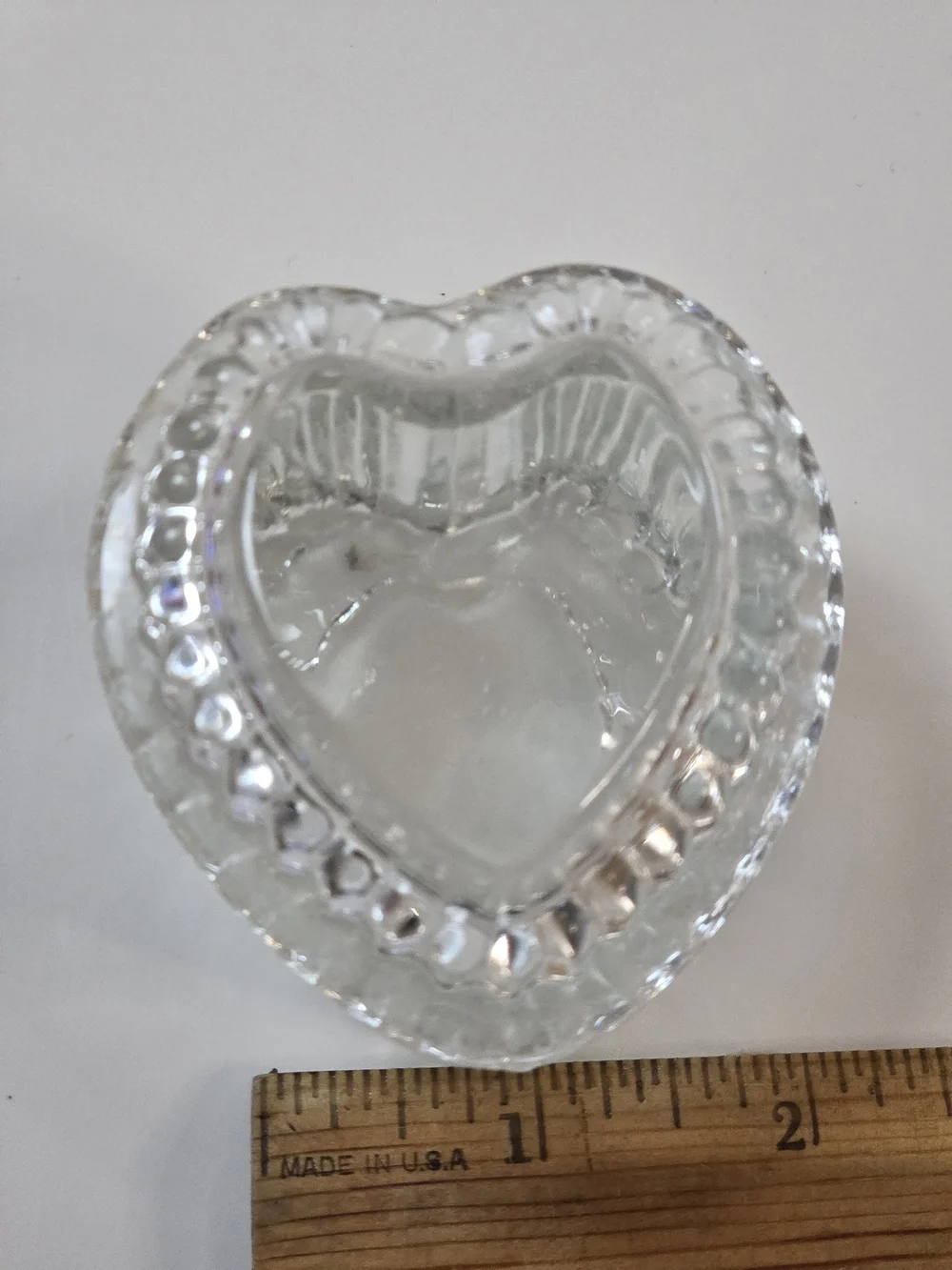 Clear Heart-Shaped Glass Trinket Box - Home Accents